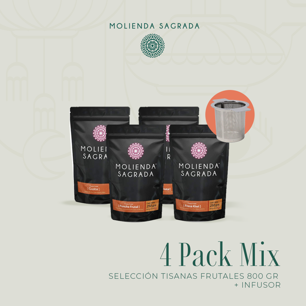 4 Pack Selección Tisanas Frutales 800 gr. más Infusor