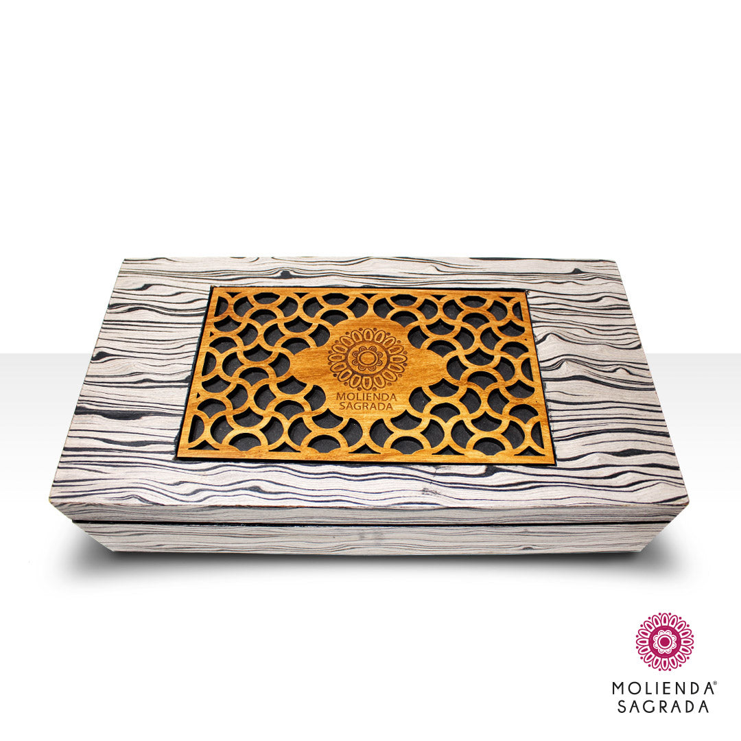 Caja de madera para Té a granel con 10 variedades