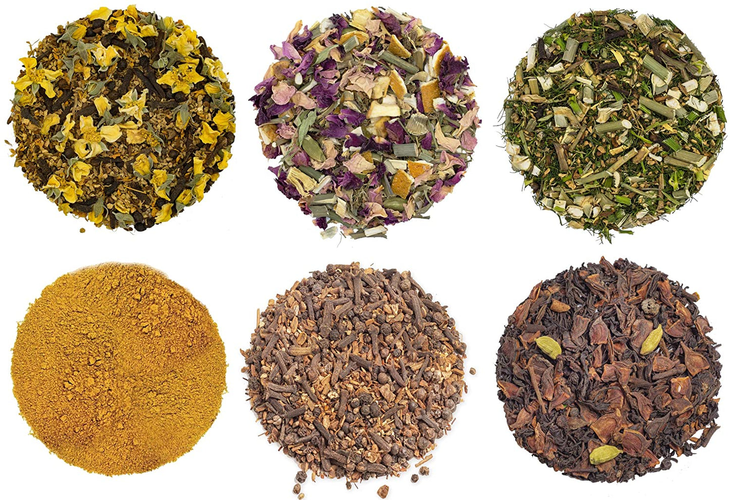 6 Pack Mix Infusiones Ayurvédicas 600 gr. más Tetera Infusora