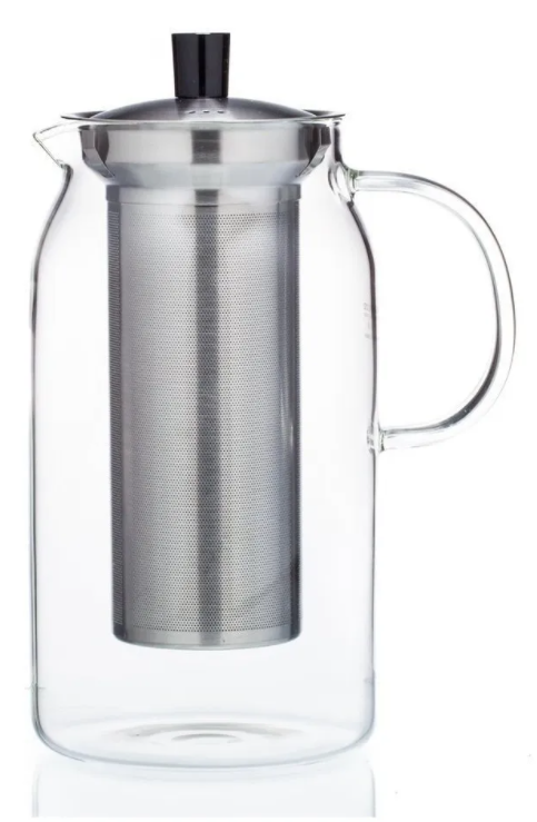 Tetera de vidrio con Infusor de Acero Inoxidable 1200 ml