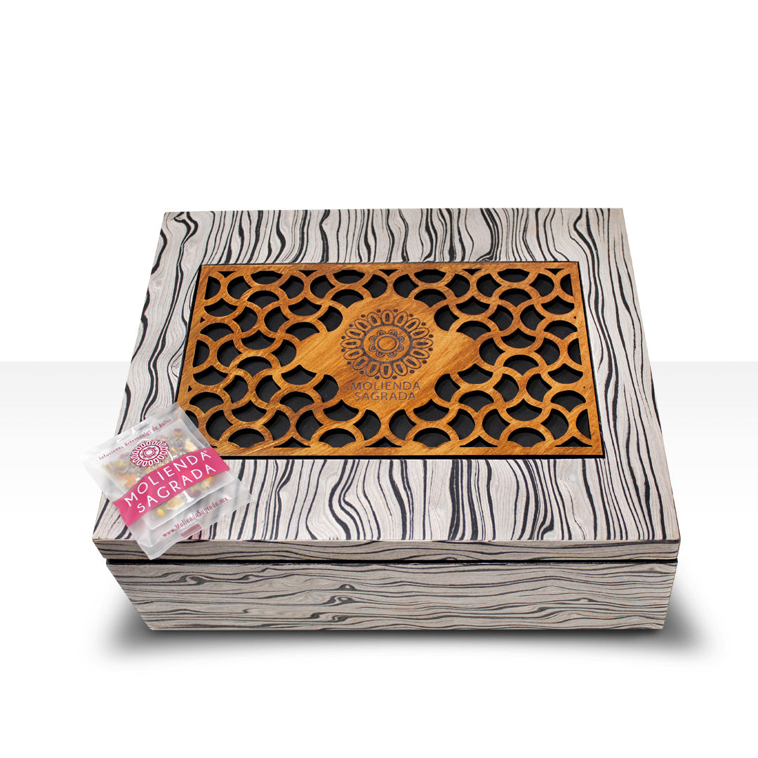Caja de Madera para Sachets de 9 variedades