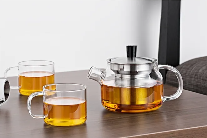 Tetera de Vidrio con Infusor de Acero Inoxidable 470 ml