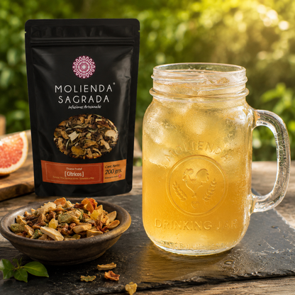 Tisana Frutal Cítricos Natural | Infusión de Toronja, Naranja, Limón, Piña, Tamarindo y Miel
