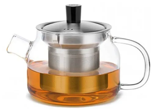 Tetera de Vidrio con Infusor de Acero Inoxidable 470 ml